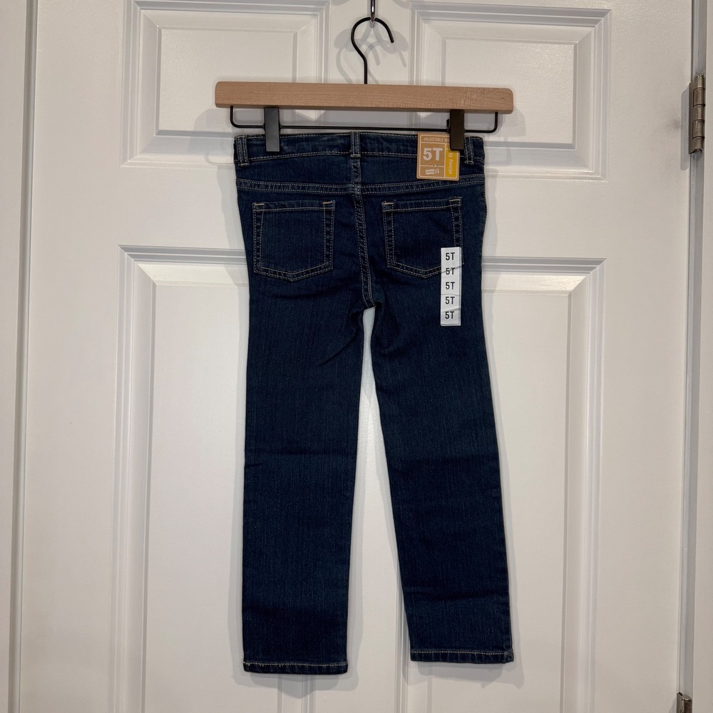 Crazy 8 Girls Skinny Fit Jeans Adjustable Waist Dark Wash Size 5T - Picture 3 of 5
